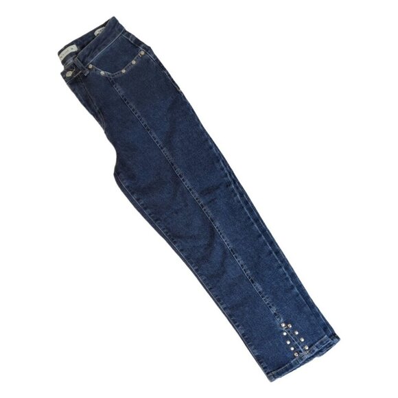 LCW Slim Dark Blue Wash Denim Mom Jeans - Picture 3 of 7